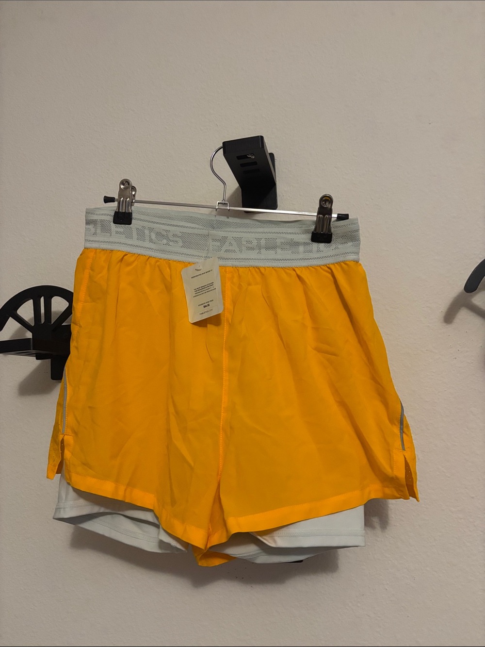 NWT Fablectics Yellow Layered Women’s Shorts